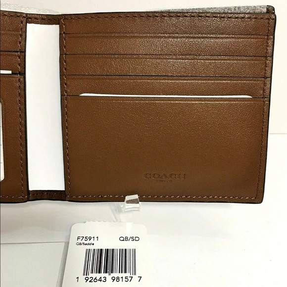 Coach Ltd Pac-Man Leather Billfold ID Wallet NWT - Picture 7 of 8